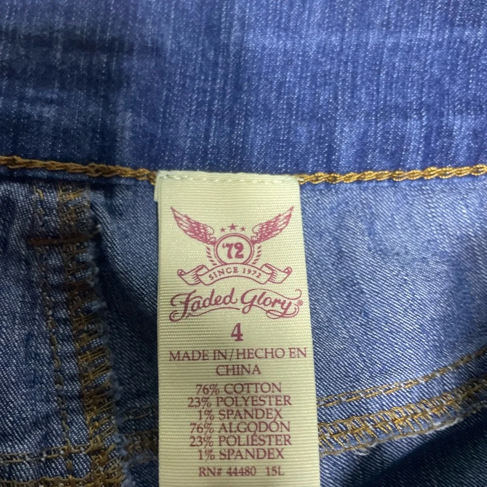 WOMENS FADED GLORY‎ JEANS BERMUDA DENIM JEANS SHORTS SIZE 4